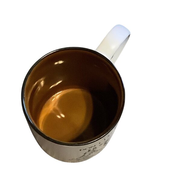 Don't Rush Life Ceramic Mug With Sloth Design Brown Interior 4.25" - Picture 3 of 5